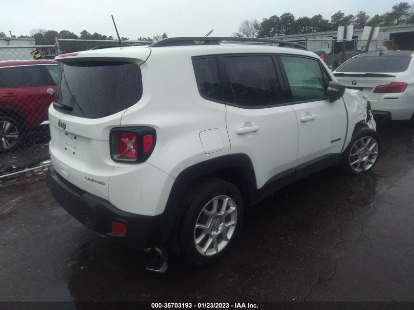 2021 JEEP RENEGADE LIMITED VIN: ZACNJDD13MPM24461