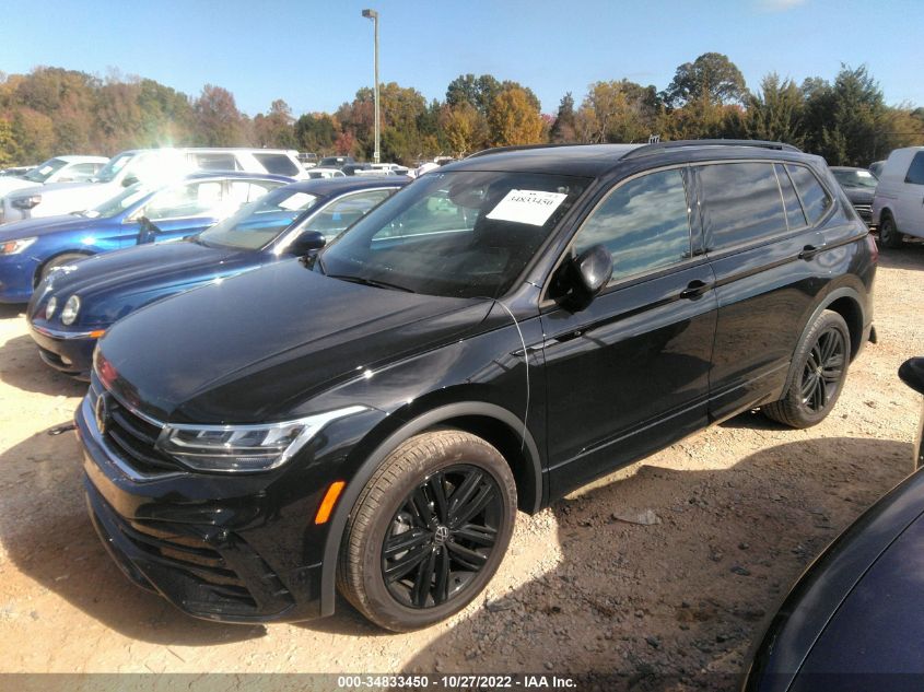 2022 VOLKSWAGEN TIGUAN SE R-LINE BLACK VIN: 3VV8B7AX2NM092770