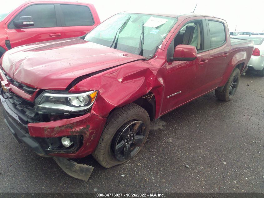 2021 CHEVROLET COLORADO 4WD LT VIN: 1GCGTCEN4M1109377