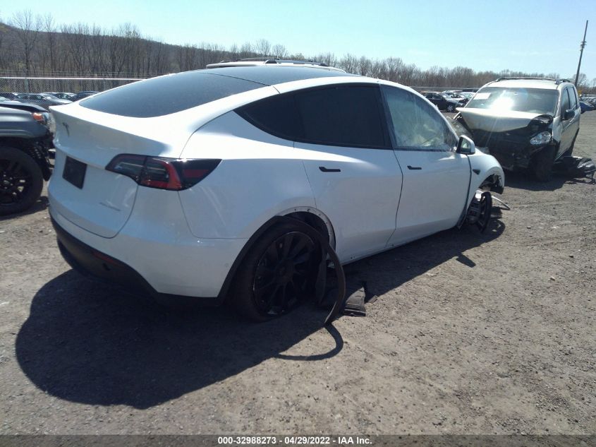 2021 TESLA MODEL Y LONG RANGE VIN: 5YJYGDEE2MF064316