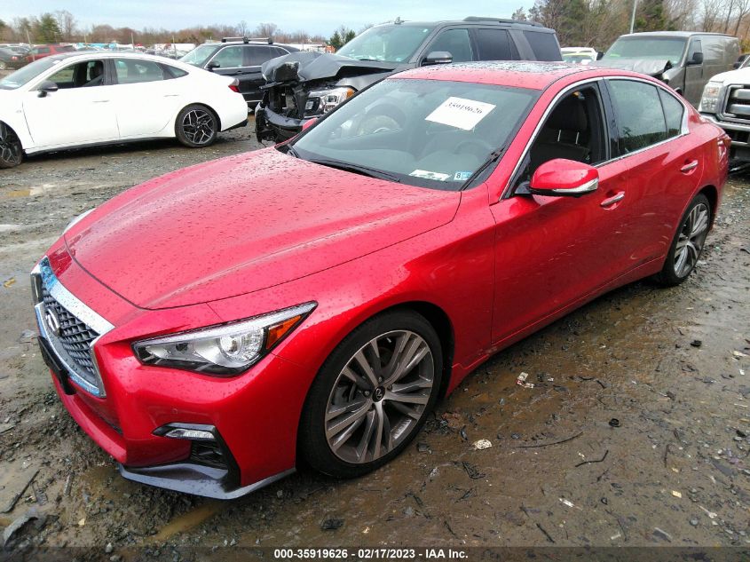 2022 INFINITI Q50 SENSORY VIN: JN1EV7CR9NM340552