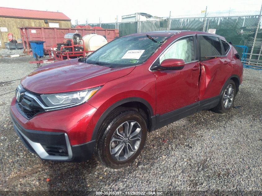2022 HONDA CR-V EX-L VIN: 5J6RW2H80NA011636