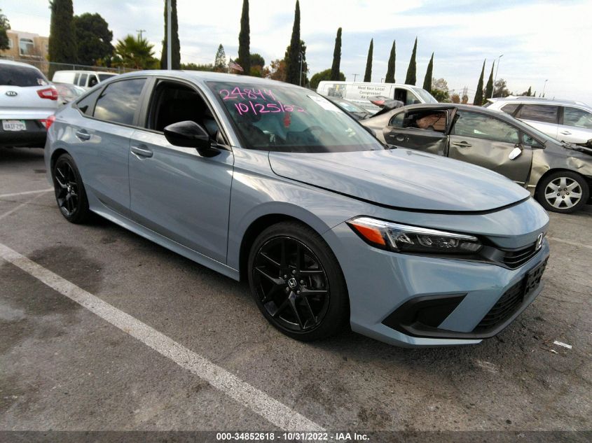 2022 HONDA CIVIC SEDAN SPORT VIN: 2HGFE2F55NH509659