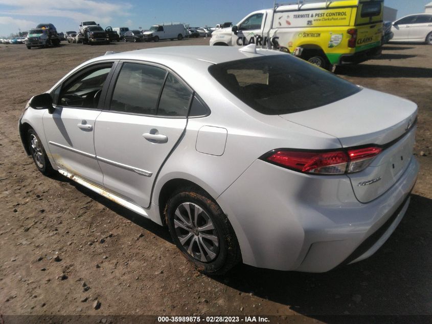 2022 TOYOTA COROLLA HYBRID LE VIN: JTDEAMDE5N3010724