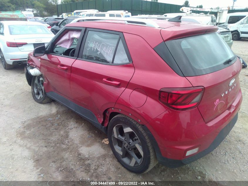 2022 HYUNDAI VENUE SEL VIN: KMHRC8A34NU168337