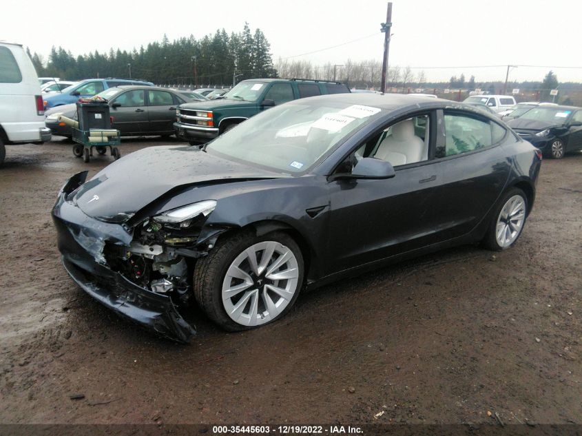 2021 TESLA MODEL 3 LONG RANGE VIN: 5YJ3E1EB8MF082985