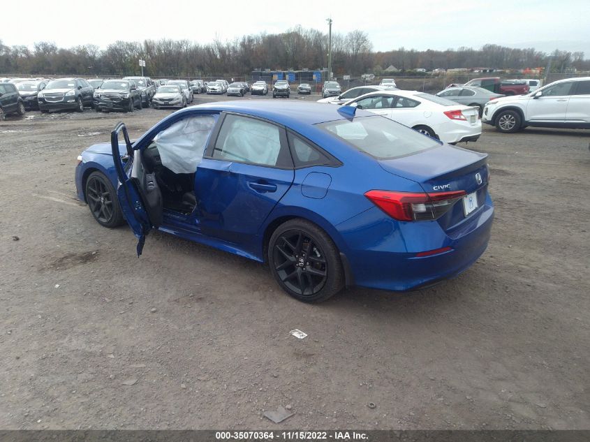 2022 HONDA CIVIC SEDAN SPORT VIN: 2HGFE2F51NH605479