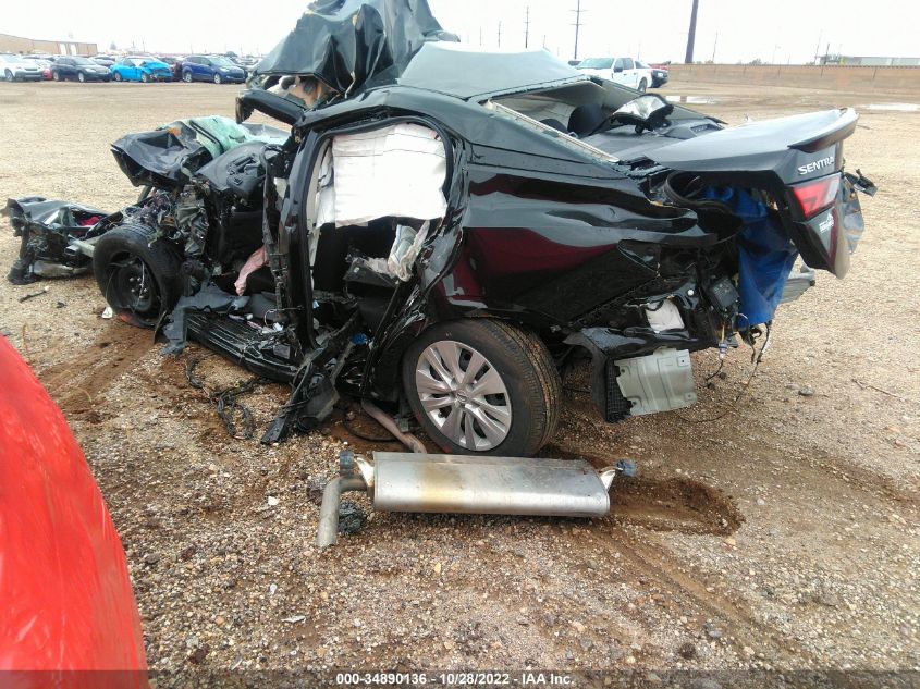 2022 NISSAN SENTRA S VIN: 3N1AB8BV9NY206102