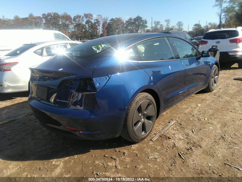 2022 TESLA MODEL 3 LONG RANGE VIN: 5YJ3E1EB2NF288062