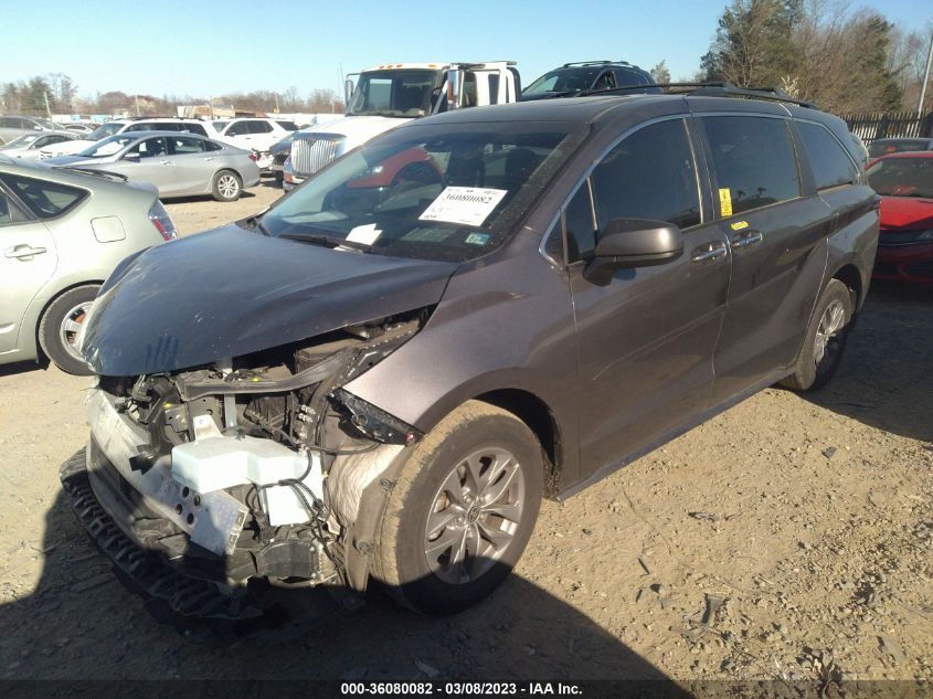 2022 TOYOTA SIENNA XLE VIN: 5TDYSKFCXNS053111
