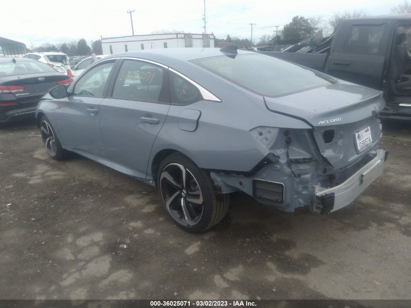 2022 HONDA ACCORD SEDAN SPORT VIN: 1HGCV1F35NA093770