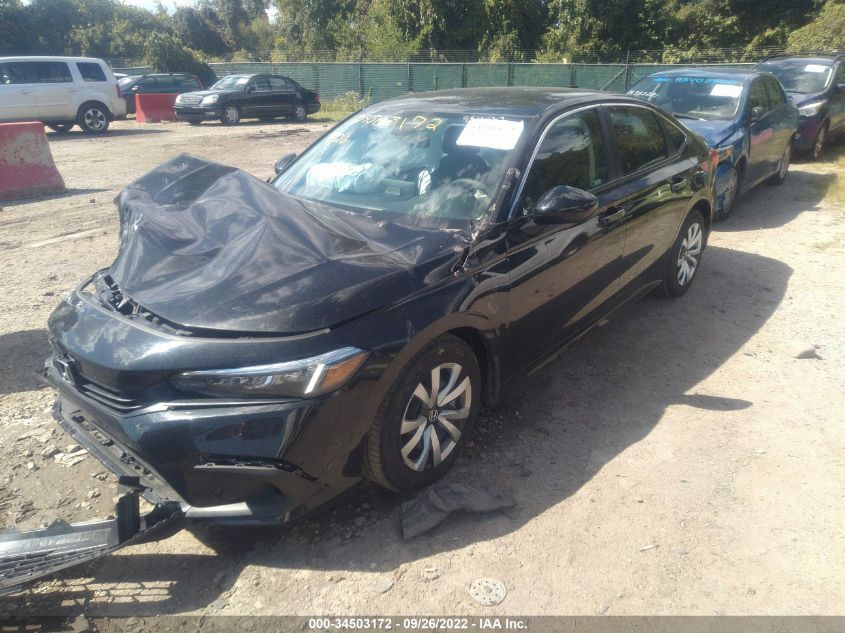 2022 HONDA CIVIC SEDAN LX VIN: 2HGFE2F27NH526324