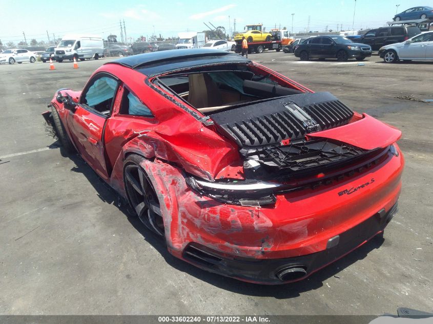 2021 PORSCHE 911 CARRERA VIN: WP0AB2A9XMS221106