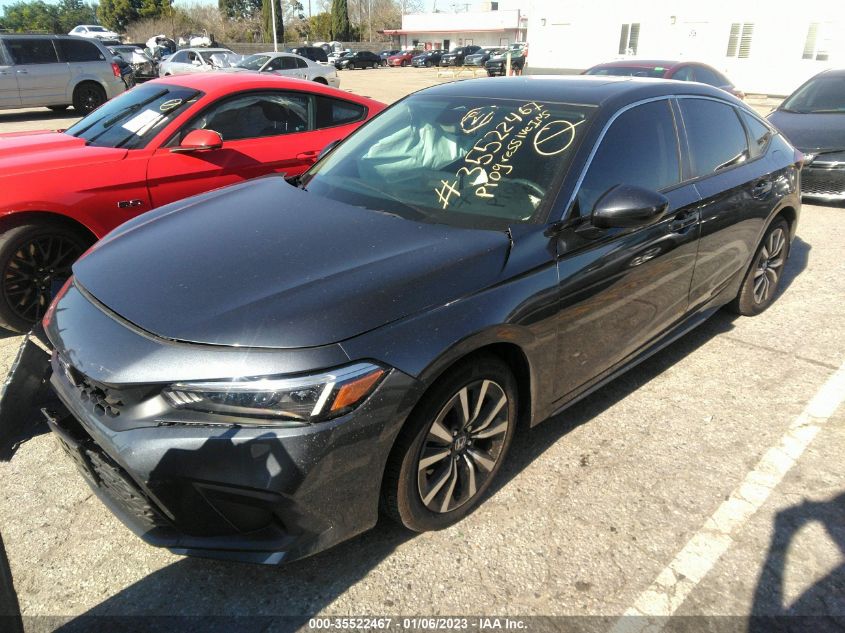 2022 HONDA CIVIC HATCHBACK EX-L VIN: 19XFL1H71NE009989