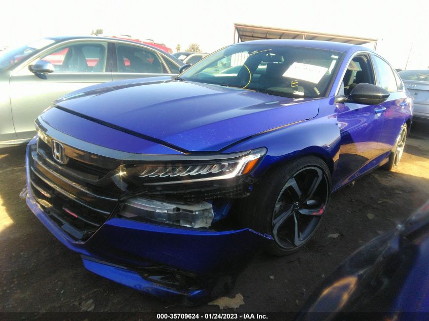 2022 HONDA ACCORD SEDAN SPORT VIN: 1HGCV1F31NA026163
