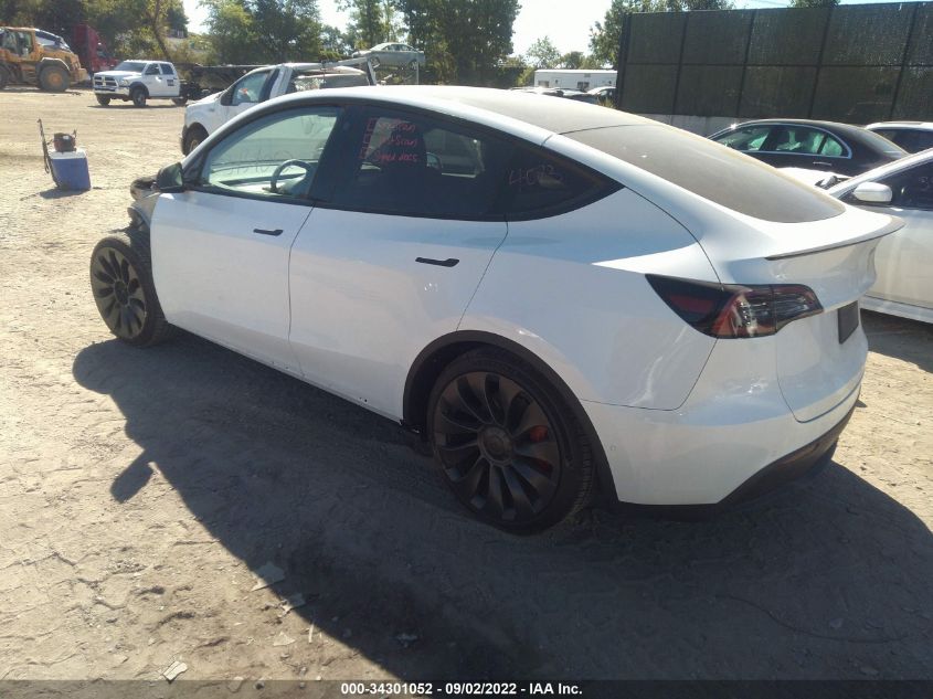 2022 TESLA MODEL Y PERFORMANCE VIN: 7SAYGDEF3NF468383