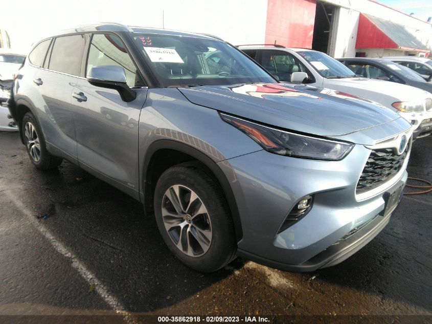 2022 TOYOTA HIGHLANDER HYBRID VIN: 5TDHBRCH7NS097558
