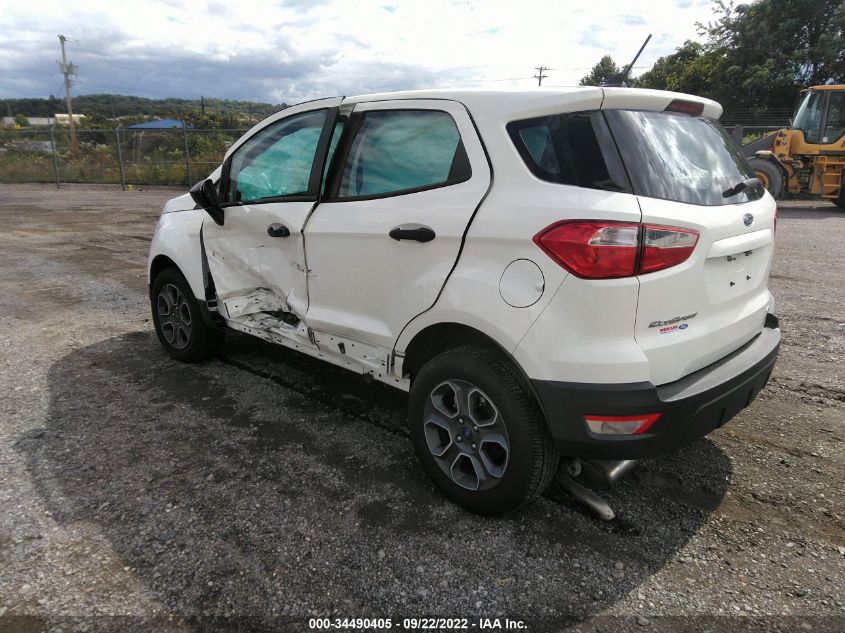 2021 FORD ECOSPORT S VIN: MAJ6S3FL1MC451844