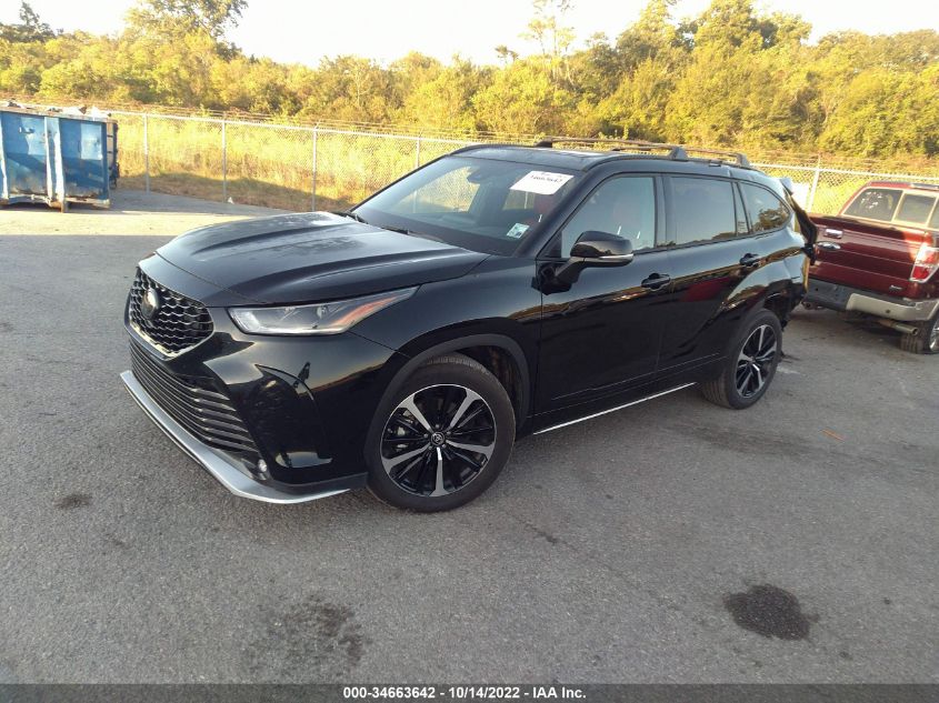 2022 TOYOTA HIGHLANDER XSE VIN: 5TDLZRAH3NS120004