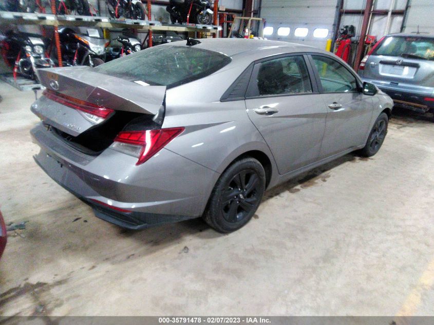 2022 HYUNDAI ELANTRA HYBRID BLUE VIN: KMHLM4AJ2NU020701