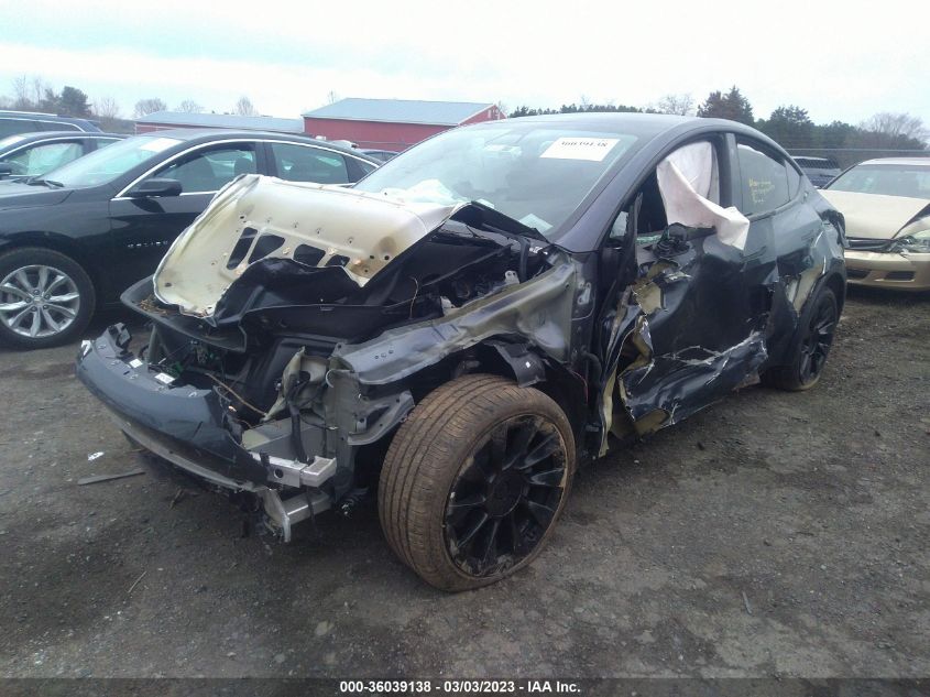 2022 TESLA MODEL Y LONG RANGE VIN: 7SAYGDEE9NF385967