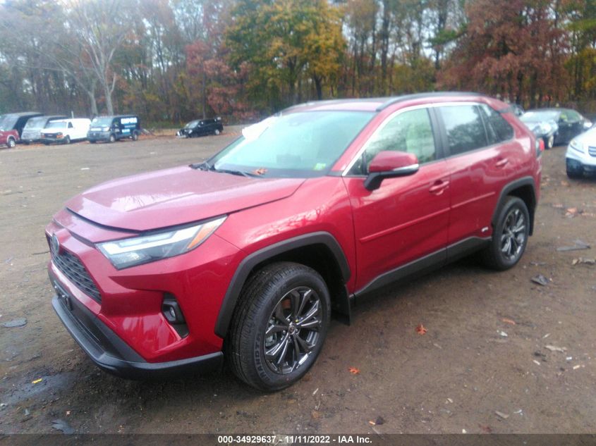 2022 TOYOTA RAV4 HYBRID XLE PREMIUM VIN: JTMB6RFV1ND072372