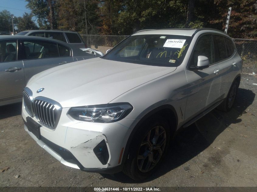 2022 BMW X3 XDRIVE30I VIN: 5UX53DP0XN9K21911