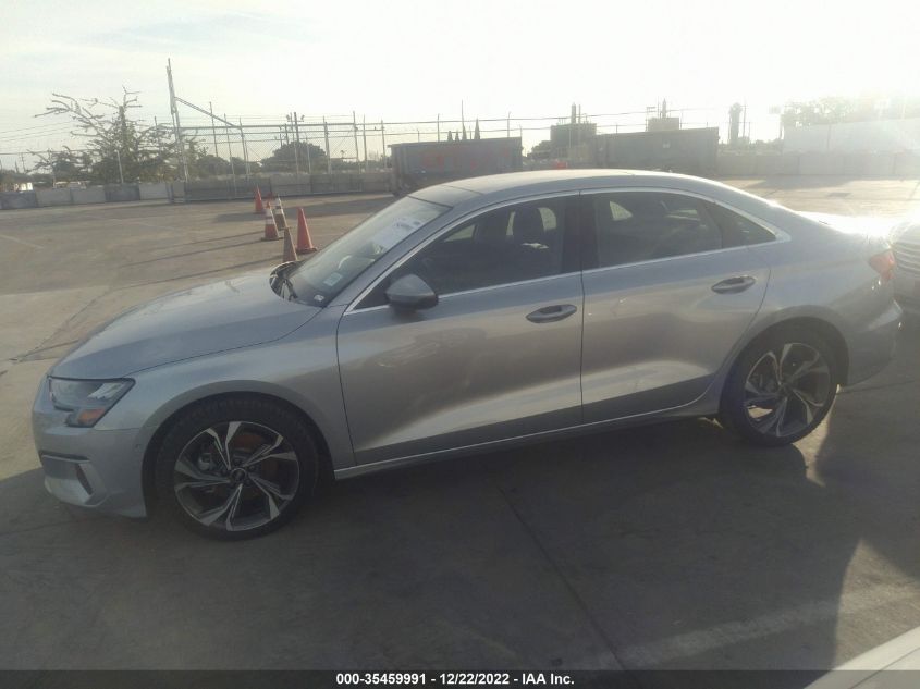 2022 AUDI A3 SEDAN PREMIUM VIN: WAUAUDGY3NA028417