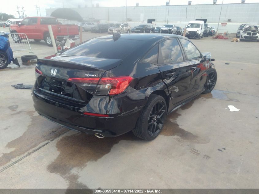 2022 HONDA CIVIC SEDAN SPORT VIN: 2HGFE2F50NH554749