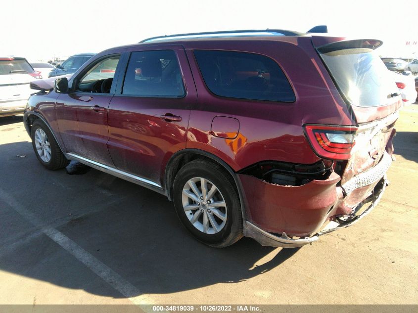 2022 DODGE DURANGO SXT VIN: 1C4RDHAG5NC102180