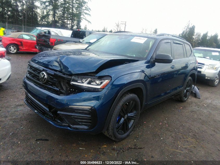 2022 VOLKSWAGEN ATLAS 3.6L V6 SEL R-LINE BLACK VIN: 1V2SR2CA4NC550840