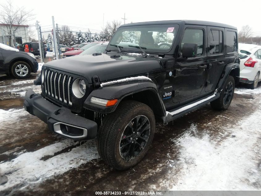 2021 JEEP WRANGLER 4XE UNLIMITED SAHARA VIN: 1C4JJXP67MW676274