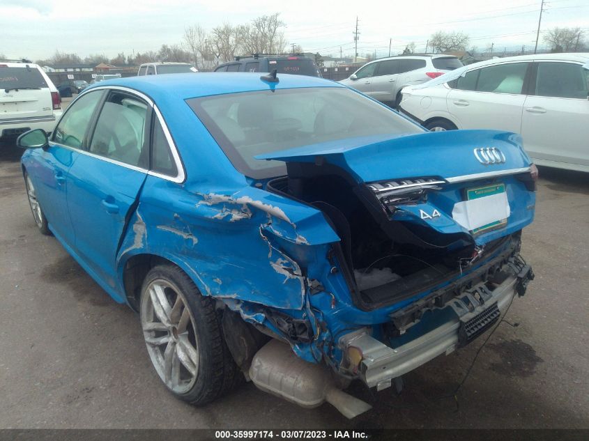 2022 AUDI A4 SEDAN S LINE PREMIUM PLUS VIN: WAUEAAF48NN015307