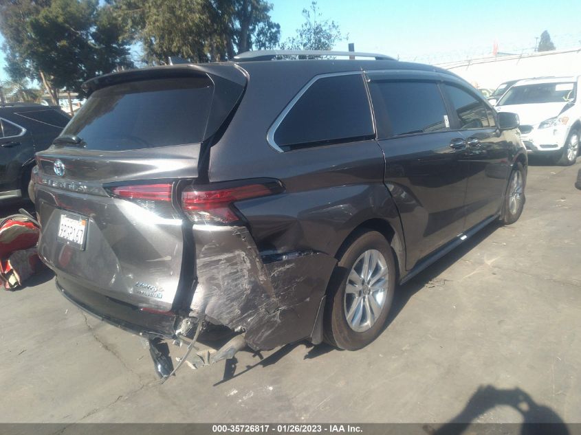 2022 TOYOTA SIENNA LIMITED VIN: 5TDZSKFC0NS061352