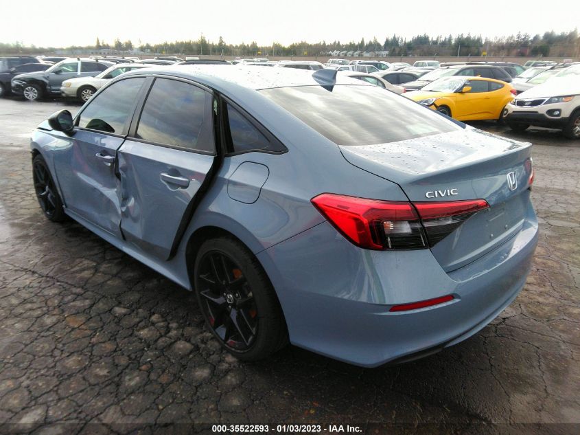 2022 HONDA CIVIC SEDAN SPORT VIN: 2HGFE2F51NH557689