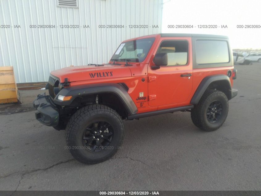 2020 JEEP WRANGLER WILLYS SPORT VIN: 1C4GJXAG3LW288095