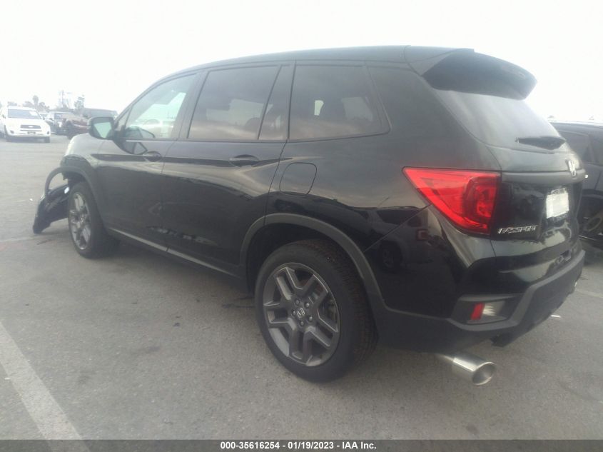 2022 HONDA PASSPORT EX-L VIN: 5FNYF7H57NB006705