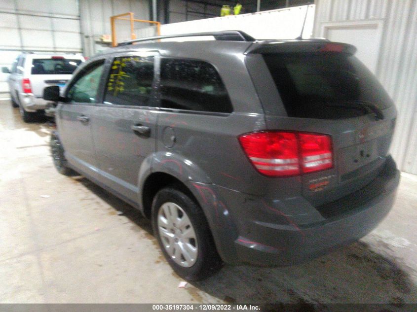 2020 DODGE JOURNEY SE VALUE VIN: 3C4PDCAB8LT260755