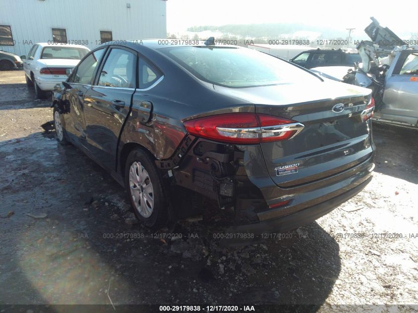2020 FORD FUSION S VIN: 3FA6P0G77LR232484