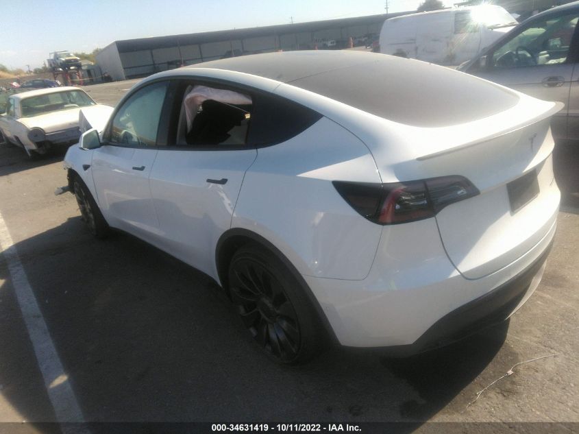 2022 TESLA MODEL Y PERFORMANCE VIN: 7SAYGDEF2NF492948