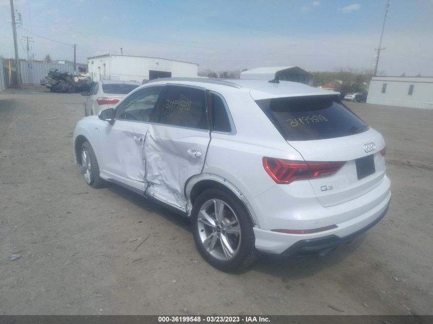 2022 AUDI Q3 S LINE PREMIUM PLUS VIN: WA1EECF32N1018733