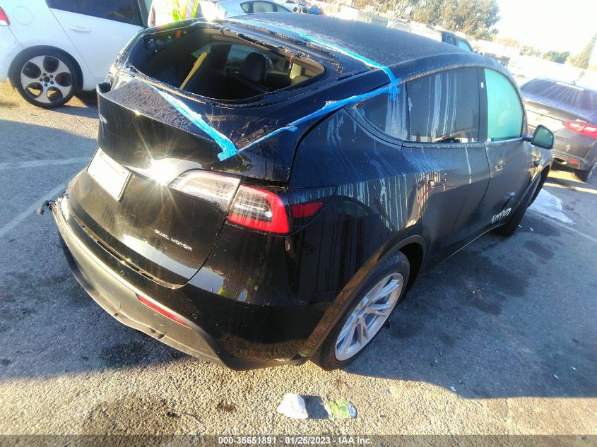 2021 TESLA MODEL Y LONG RANGE VIN: 5YJYGDEE8MF299061