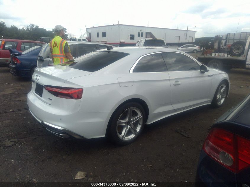 2021 AUDI A5 COUPE S LINE PREMIUM PLUS VIN: WAUTAAF55MA063241