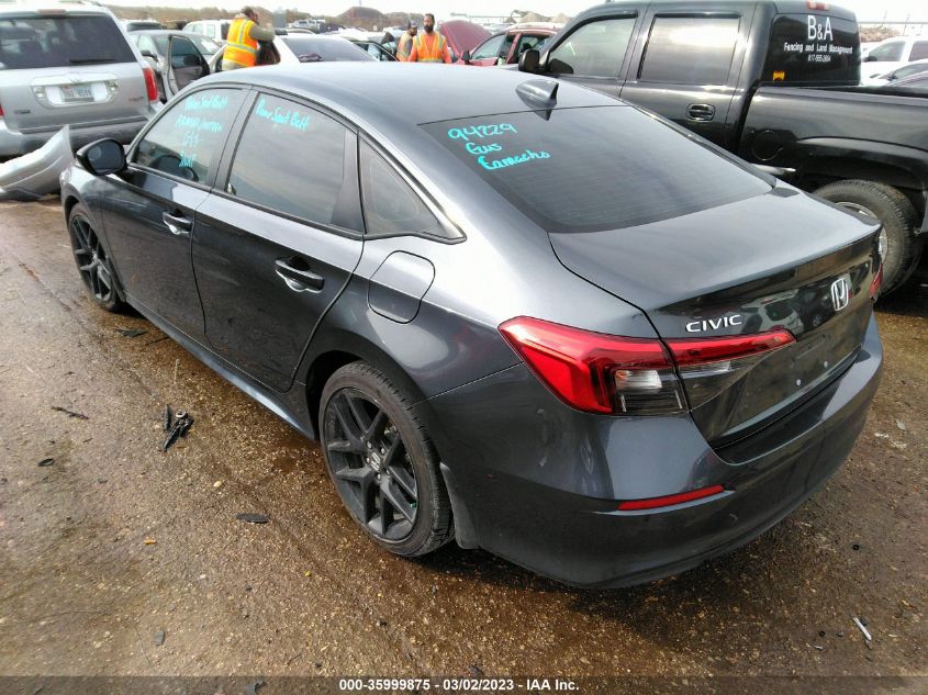 2022 HONDA CIVIC SEDAN SPORT VIN: 2HGFE2F53NH534639