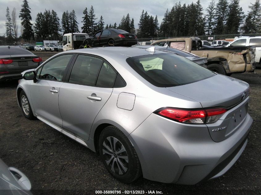 2022 TOYOTA COROLLA HYBRID LE VIN: JTDEAMDE4N3008821