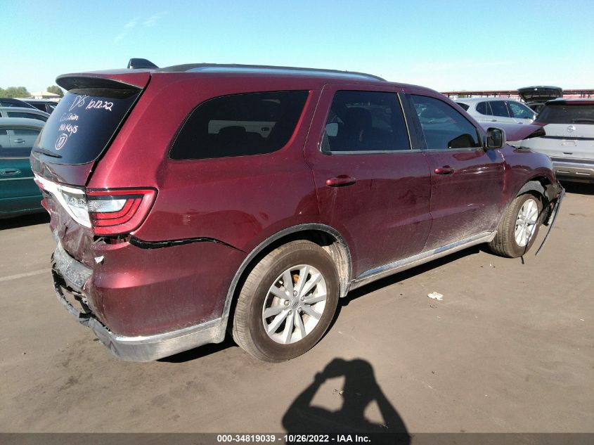 2022 DODGE DURANGO SXT VIN: 1C4RDHAG5NC102180