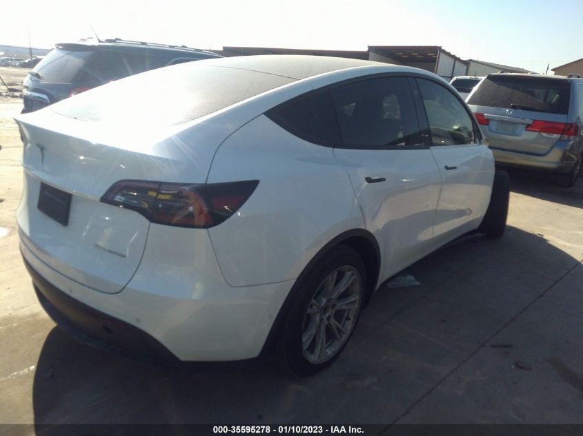 2022 TESLA MODEL Y LONG RANGE VIN: 7SAYGAEE3NF395375
