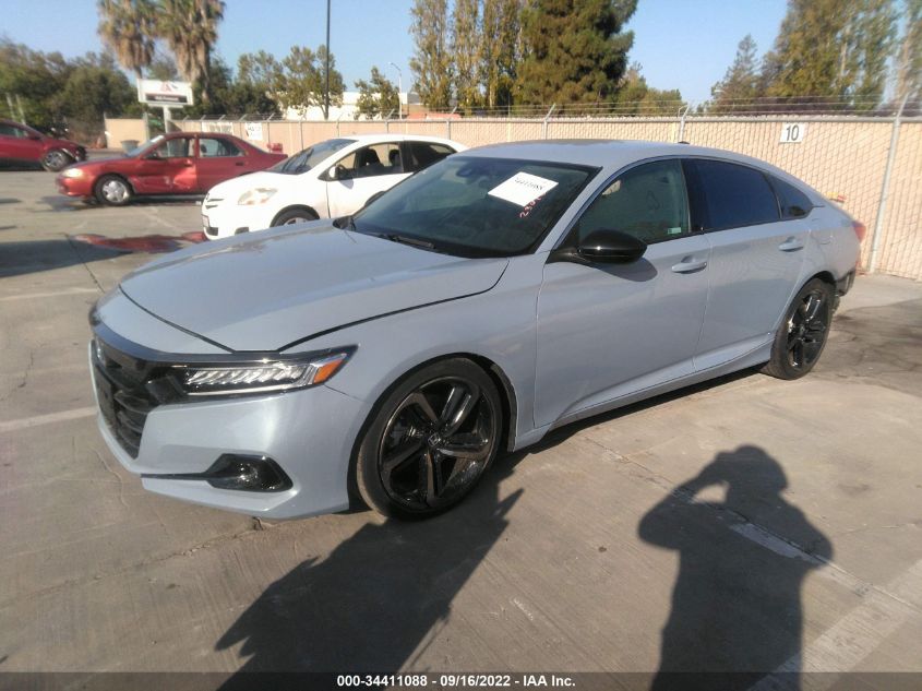 2021 HONDA ACCORD SEDAN SPORT SE VIN: 1HGCV1F47MA104744
