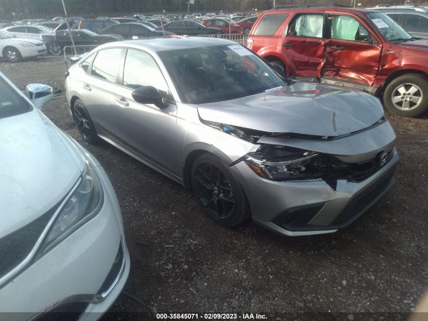 2022 HONDA CIVIC SEDAN SPORT VIN: 2HGFE2F52NH537662