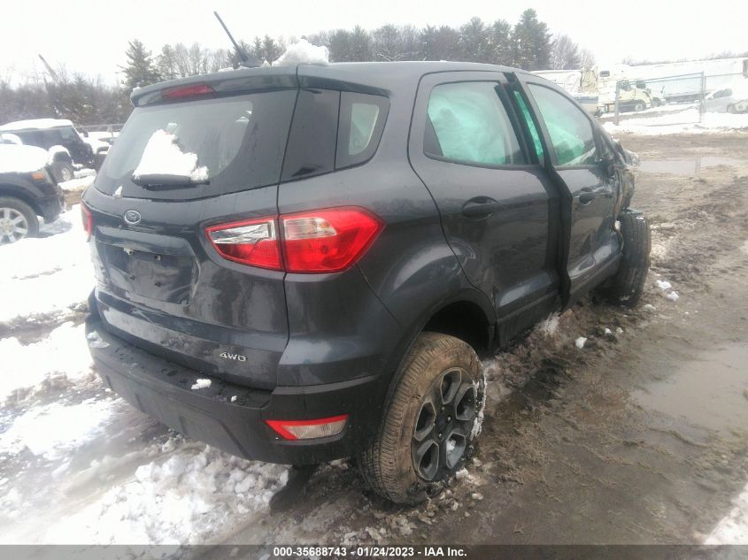 2022 FORD ECOSPORT S VIN: MAJ6S3FL7NC468729